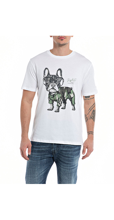 ベーシックジャージー ミリタリーDOG Tシャツ 詳細画像 ホワイト 1